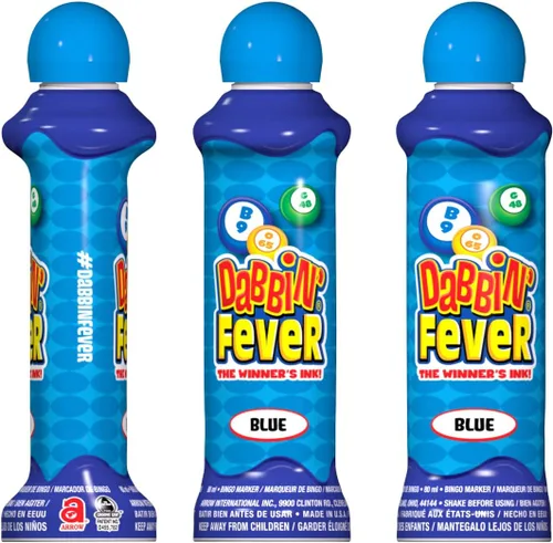 Miniatura 2 de Dabbin' Fever Bingo Daubers - Una docena de dabbers de tinta de 3 onzas (azul)