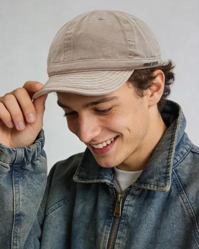 Miniatura 2 de CLAPE Gorra de béisbol suave de ala corta con estilo de camionero/gorra de béisbol