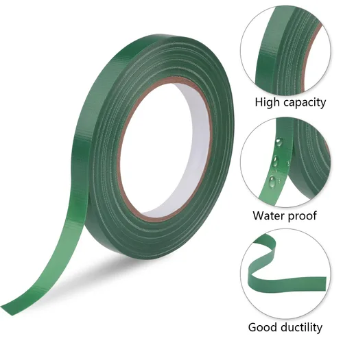 Miniatura 2 de Prudiut Cinta floral verde impermeable con flores, cinta adhesiva de 1/2 pulgada de ancho para envolver ramos, manualidades florales