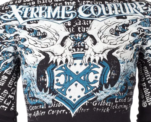 Miniatura 5 de Xtreme Couture by Affliction - Camisa térmica para hombre, color negro, Negro