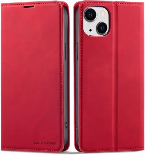 Miniatura 41 de QLTYPRI Funda para iPhone Air, Funda de piel sintética premium TPU parachoques con tarjetero Kickstand adsorción magnética oculta a prueba de golpes