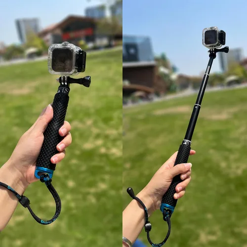 Miniatura 5 de Extensión corta de 19 pulgadas, mango compacto, mango compacto, ajustable, impermeable, monopié compatible con GoPro Hero 13, 12, 11, 10, 9, 8, 7