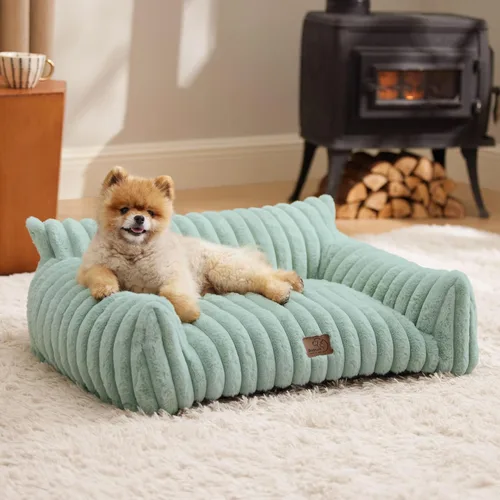 Miniatura 31 de Bedsure ComfyFleece Lindo sofá para gatos para mascotas, camas esponjosas para gatos con forro polar de pana suave de alta calidad, camas esponjosas