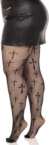 Miniatura 5 de Leg Avenue womens Dark Alternative Fishnet Tights
