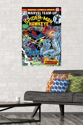 Miniatura 2 de Trends International Marvel Comics - Póster de pared de Hawkeye y Spider-Man Versión premium sin marco