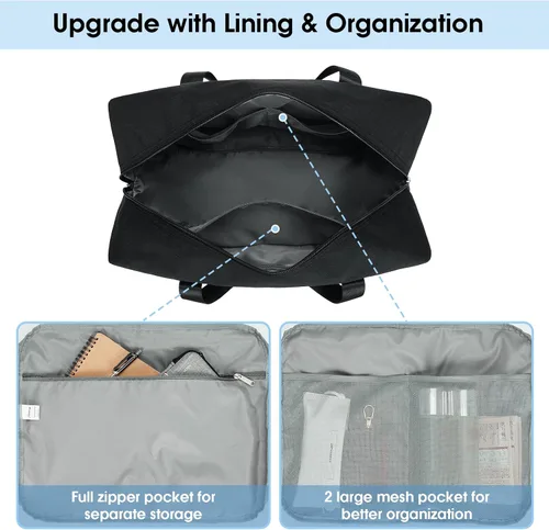 Miniatura 3 de For Spirit Airlines - Bolsa de viaje plegable de 18 x 14 x 8 pulgadas, bolsa de viaje debajo del asiento, equipaje de mano para mujeres y hombres