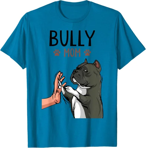 Miniatura 8 de American Bully Mom Cute Dog Mama Camiseta divertida para mujer, Blanco, S