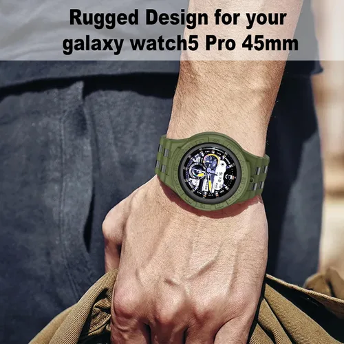 Miniatura 6 de Funda Compatible con Correa de Banda para Samsung Galaxy Watch 5 Pro con Estuche para Galaxy 5 Pro 45mm 2022 Hombre