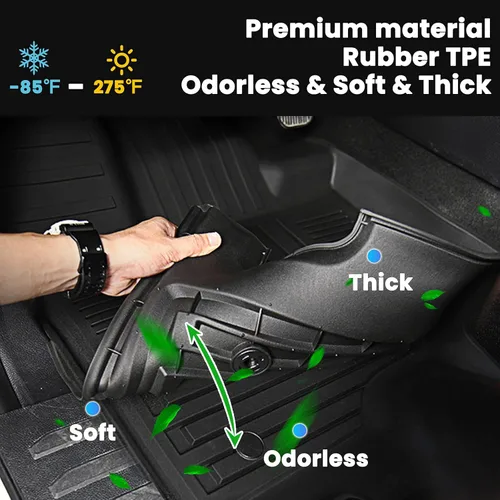Miniatura 3 de Alfombrillas para todo tipo de clima aptas para Jeep Grand Cherokee (WL incluye 4xe, no WK2 o WL75) 2022-2025 2026 5 asientos solo forros de goma