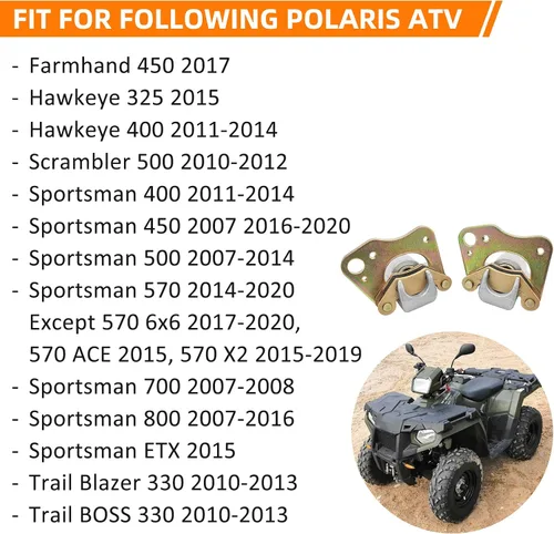 Miniatura 2 de Pinza de freno delantera izquierda derecha para Polaris ATV Trail BOSS 330 Trail Blazer 330 Hawkeye 325/400 Scrambler 500 Sportsman 400 450 570 800