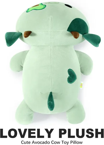 Miniatura 9 de Onsoyours Lindo peluche de vaca, suave peluche de aguacate amoroso, juguete de peluche esponjoso, almohada de aguacate, regalo para niños