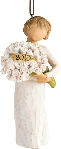 Miniatura 3 de Willow Tree Adorno 2022, figura esculpida pintada a mano