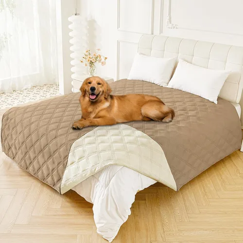 Miniatura 15 de Smiry Funda Impermeable para Cama de Perro, Manta Suave Reversible para Mascotas, Lavable a Prueba de Fugas para Gatos y Perros, Funda para Sofá