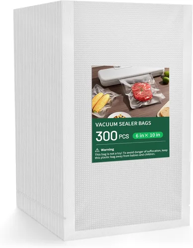 Miniatura 8 de Bolsas selladoras de 300 pintas de 8 x 12 pulgadas, sin BPA y resistentes, bolsa selladora al vacío de alimentos texturizada de grado comercial