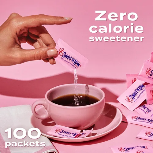 Miniatura 3 de Sweet'N Low Paquetes de edulcorante cero calorías, 100 unidades, kosher y sin gluten, bajo índice glucémico, paquetes individuales de endulzante