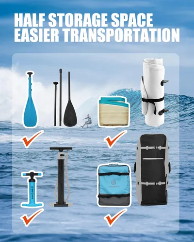 Miniatura 4 de Inflatable Stand Up Paddle Board for Youth and Adults – Wide Sup with Premium Accessories, Blow Up Paddleboard for Surfing, Fishing, Yoga & More