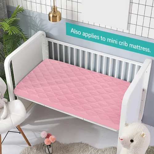 Miniatura 2 de Paquete de 2 fundas protectoras de colchón ajustables impermeables compatibles con Graco Pack n Play & Dream On Me & Pamo Babe, Playpen/Playard