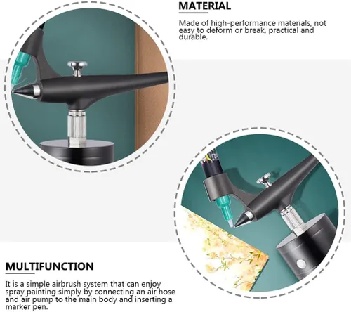 Miniatura 2 de Wakauto Color Aerógrafo Modelo Pintura Aerógrafo Herramienta de alimentación por gravedad Pulverizador de cepillo de aire Máquina de maquillaje
