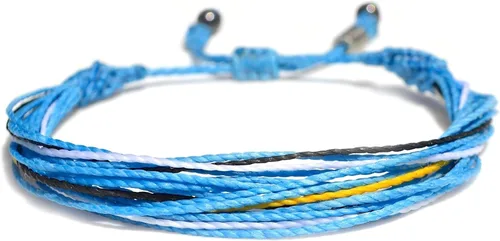 Miniatura 38 de Rumi Sumaq Pulseras de Orgullo y Bandera del País con Atadura de Tirón — Pulseras Macramé Trenzadas a Mano, Nudo de Pescado y Trenzadas Ajustables