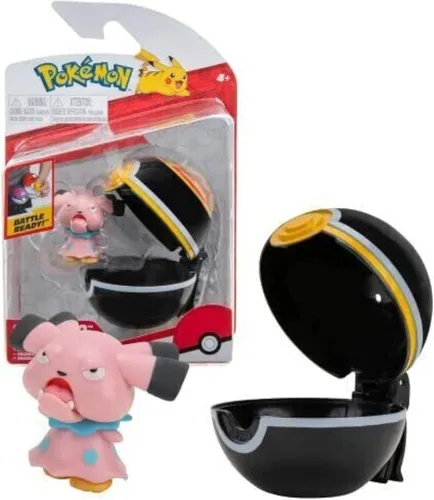 Pokemon Clip N Go Battle - Juego de figuras de batalla y listo para la acción (Snubbull y pelota de lujo)
