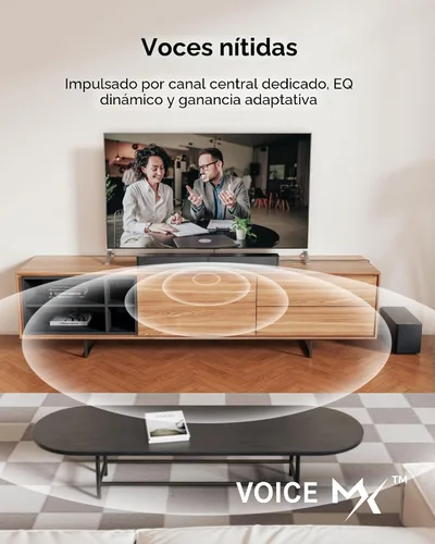 Miniatura 6 de ULTIMEA Barra de sonido envolvente de 5.1 canales con subwoofer, Dolby Atmos, VoiceMX, BassMX, APP, barra de sonido de 300 W para Smart TV, sistema