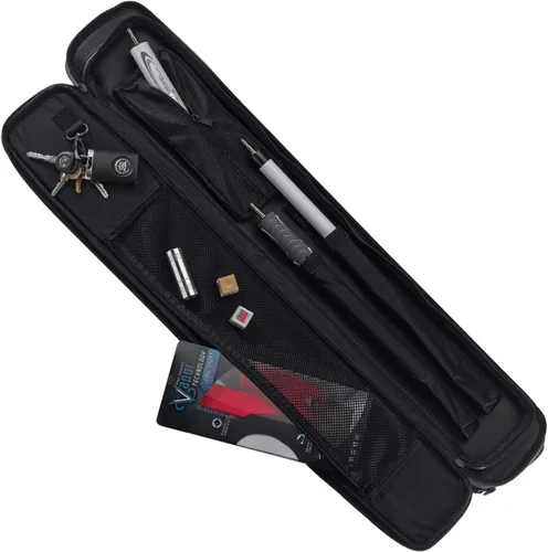 Miniatura 2 de LUCASI Pro Series Pool Cue Case - Holds 4 Butts, 8 shafts, Jump Cue & More Negro carbón
