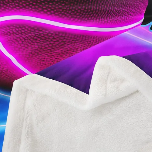 Miniatura 6 de Erosebridal Manta de baloncesto rosa para sofá para niños y niñas, manta de forro polar con temática deportiva, manta de sherpa brillante
