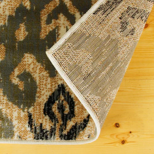 Miniatura 4 de Superior Altura del pelo de 0.315 in con respaldo de yute, hermoso patrón de damasco Ikat, alfombras tejidas de moda y asequibles, alfombra de 5 x 8