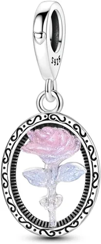 Miniatura 39 de Pulsera y collar de plata de ley 925 con dije de corazón, mariposa, loto, avión, viaje, lindo gato, cuentas, regalo para mujer