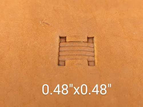Miniatura 3 de Sello artesanal de cuero de tejido de cesta de celosía de paja #75