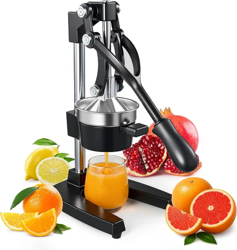 Exprimidor manual de cítricos de hierro fundido, exprimidor comercial de prensa manual, exprimidor de encimera resistente para jugo de limón naranja