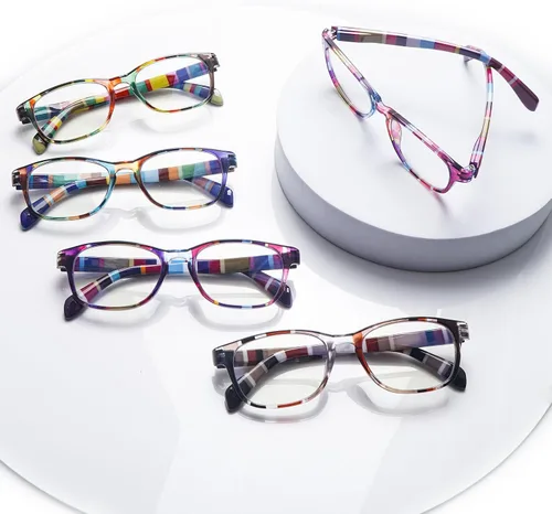 Miniatura 7 de Lentes de lectura para mujer, estampado de patrón con bloqueo de luz azul, elegantes lentes para lectura de computadora