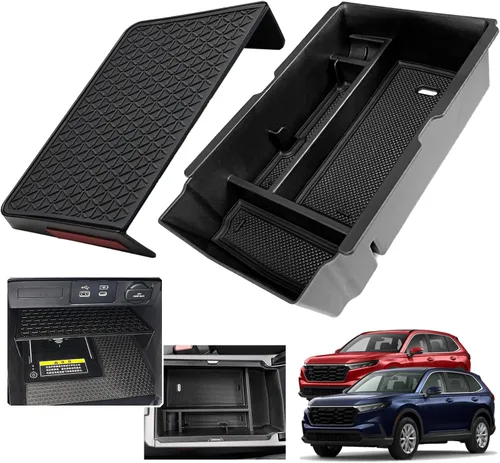 2 piezas 2024 2025 2026 Honda CR-V CRV CRV Accesorios híbridos Bandeja organizadora de consola central para Honda CR-V 2025 2024 2023 Organizador de