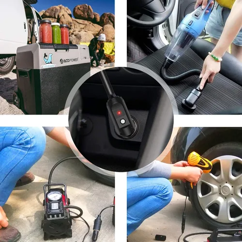 Miniatura 7 de ACOPOWER DC 12V/24V encendedor de cigarrillos de coche a DC5.0.197x0.083 in adaptador de conector (DC cargador de batería)
