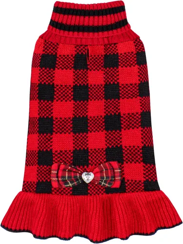 Miniatura 15 de KYEESE Suéter para Perros para Perros Pequeños, abrigos cálidos para mascotas, ropa para perros de otoño e invierno, vestido con agujero para la 06#