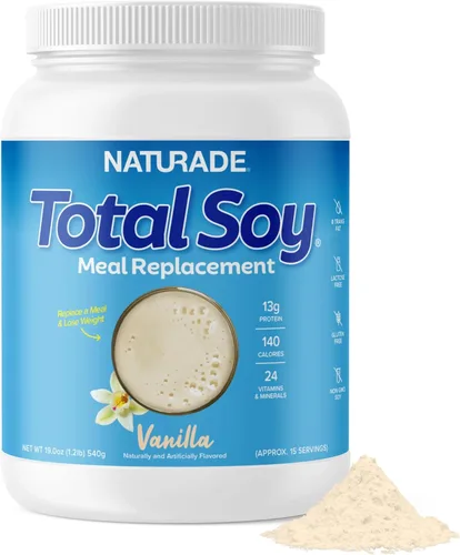 Miniatura 10 de Polvo de reemplazo de comida a base de plantas de soja total 0.35 onzas de proteína de soja completa, bajo en carbohidratos, bajo en azúcar