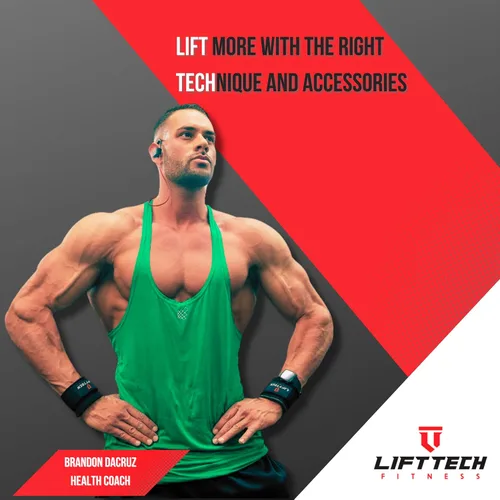 Miniatura 6 de Lift Tech Fitness Correas de levantamiento de pesas para hombres y mujeres – Correas de gimnasio de algodón para levantamiento de pesas, HIIT