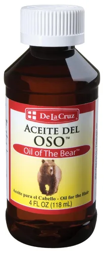 De La Cruz Aceite del Oso para Barba para Hombre - Grooming Brillantine para Cabello, Bigote y Barba - Aceite del Oso