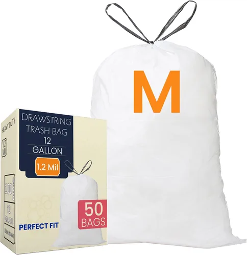 Miniatura 20 de Code H - Bolsas de basura resistentes con cordón de 8 a 9 galones compatibles con simplehuman Code H - Bolsas de basura de 8-9 galones