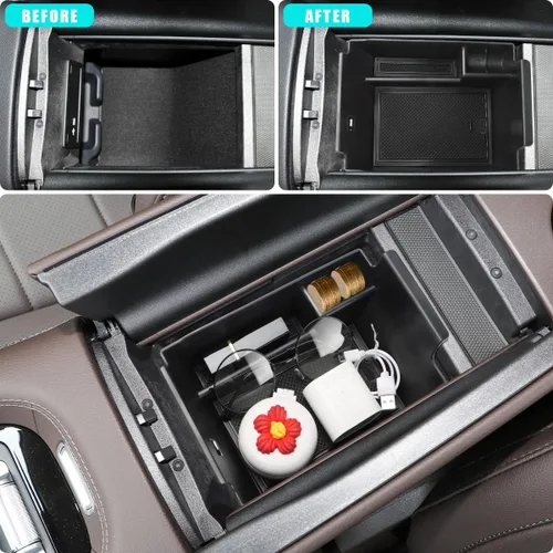 Miniatura 2 de MARCHFA Organizador de consola central compatible con Benz GLE 350 450 W167 53 AMG 2020-2023 2024 2025 2026 Accesorios para reposabrazos GLS 450