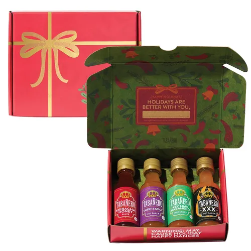 Miniatura 9 de Tabañero Challenge Box, juego de regalo de salsa picante, paquete de 4, original, extra, XXX Hot and Dragon's Breath, mini botellas de vidrio de 1.7