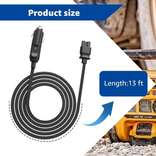 Miniatura 3 de 13FT N506585 para cable inflador DeWalt, reemplazo para fuente de alimentación del inflador DCC020IB