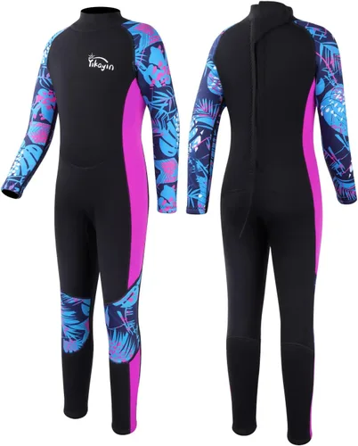 Miniatura 7 de Traje de neopreno para niños de 0.098 pulgadas (0.098 in), traje de cuerpo completo para niños y niñas, natación en agua fría, esnórquel, buceo, surf