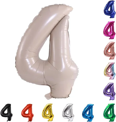 Miniatura 149 de YPSelected Globo grande de 32 pulgadas de helio con números 0-9 de papel de aluminio azul para cumpleaños, bodas y fiestas (Azul, 3)
