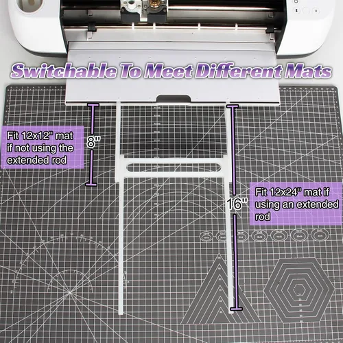 Miniatura 5 de LOPASA Bandeja de extensión larga compatible con Cricut Maker 4 Maker 3 Maker y Explore 5, accesorios de soporte para alfombrillas de corte