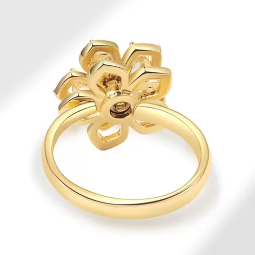 Miniatura 15 de Sunflower Ring Spinning Fidget Rings for Anxiety Open Adjustable Spinner Sun Ring Creative Relieving Stress Rotating Jewelry