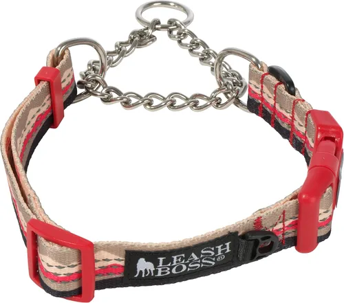 Miniatura 12 de Leash Boss Collar Martingale para perros – Cadena de acero Collar de nailon reflectante para perros grandes, medianos y pequeños Collar de Azul