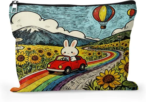 Miniatura 31 de Bolsa de maquillaje para mujer, Corazones de cactus de alpaca