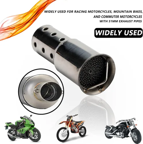 Miniatura 6 de LKV Silenciador DB para motocicleta de 2.01 pulgadas, silenciador universal, deflector removible, eliminador de ruido compatible con Harley, Moto