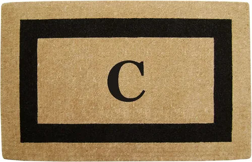 Miniatura 37 de Tapete de fibra de coco natural, para puerta de entrada, rectangular, resistente, para patio, atrapador de suciedad antideslizante, decoración